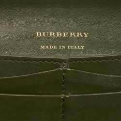 Burberry Silver Leather Continental Wallet