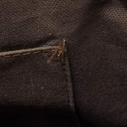 مملوكة مسبقًا Burberry Beige/Dark Brown Haymarket Check PVC and Leather Thornley Satchel