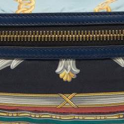 Pre Owned Burberry Multicolor Archive Scarf Print Nylon and Leather Bum Bag 