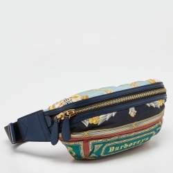 Pre Owned Burberry Multicolor Archive Scarf Print Nylon and Leather Bum Bag 