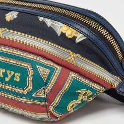Pre Owned Burberry Multicolor Archive Scarf Print Nylon and Leather Bum Bag 