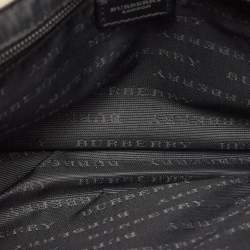 Burberry Black/Beige House Check PVC Flap Shoulder Bag