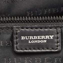 Burberry Black/Beige House Check PVC Flap Shoulder Bag
