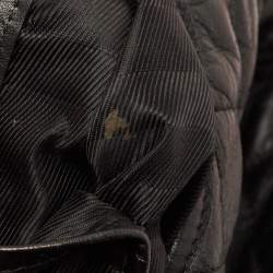 حقيبة هوبو بربري هوكستون جلد أسود مبطن