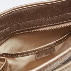 Pre Owned Burberry Metallic Nova Check PVC and Leather Hobo