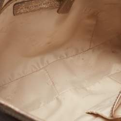 Pre Owned Burberry Metallic Nova Check PVC and Leather Hobo