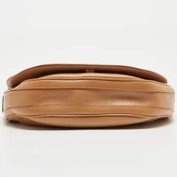 Pre Owned حقيبة كتف بربري أوليمبيا جلد أسود ناعم صغيرة