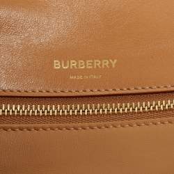 Pre Owned حقيبة كتف بربري أوليمبيا جلد أسود ناعم صغيرة