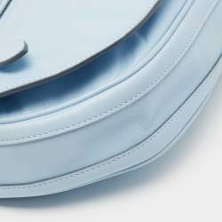 Pre Owned حقيبة كتف بربري أوليمبيا جلد أسود ناعم صغيرة