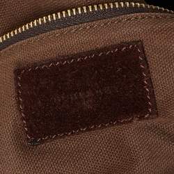 Pre Owned Burberry Brown Suede Chain Bucket Bag