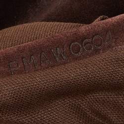 Pre Owned Burberry Brown Suede Chain Bucket Bag