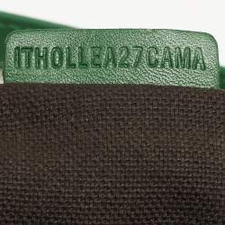 Pre Owned Burberry Beige/Green Haymarket Check PVC and Leather Large Canterbury Tote