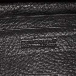 Pre Owned Burberry Black Nylon and Leather Flap Continental Wallet