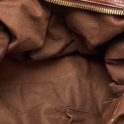 Burberry Brown/Beige House Check Canvas and Leather Ashbury Knight Duffel Bag