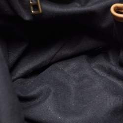 Pre Owned Burberry Tan/Beige House Check Canvas and Leather Hobo