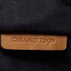 Pre Owned Burberry Tan/Beige House Check Canvas and Leather Hobo