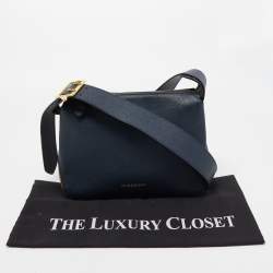 Pre Owned حقيبة كروس بربري هلمسلي جلد سوداء