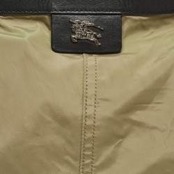 Burberry Military Green Nylon and Leather Buckleigh Tote