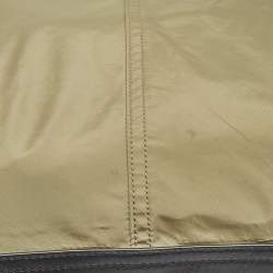 Burberry Military Green Nylon and Leather Buckleigh Tote