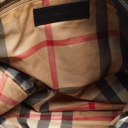 Burberry Military Green Nylon and Leather Buckleigh Tote
