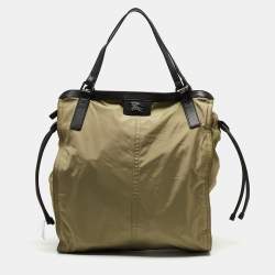 Totes bags Burberry - Medium check print canvas beach tote - 8041850