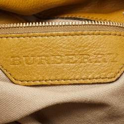 مملوكة مسبقًا حقيبة حفاضات بربري أوريلا جلد وكانفاس هاوس تشيك بيج