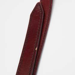 Pre Owned Burberry Burgundy Leather Bridle Dutton Hobo