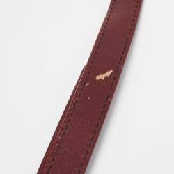 Pre Owned Burberry Burgundy Leather Bridle Dutton Hobo