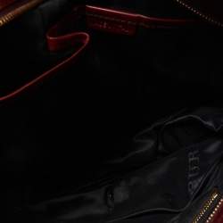 Pre Owned Burberry Burgundy Leather Bridle Dutton Hobo