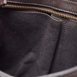 Pre Owned Burberry Beige/Brown Haymarket Check Coated Canvas and Leather Hartham Crossbody Bag