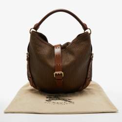 Pre Owned Burberry Brown Quilted Leather Dunloe Hobo