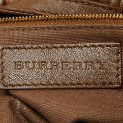 Pre Owned Burberry Brown Quilted Leather Dunloe Hobo