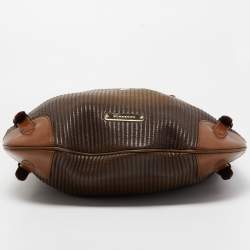 Pre Owned Burberry Brown Quilted Leather Dunloe Hobo