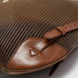 Pre Owned Burberry Brown Quilted Leather Dunloe Hobo