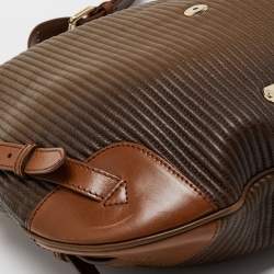 Pre Owned Burberry Brown Quilted Leather Dunloe Hobo