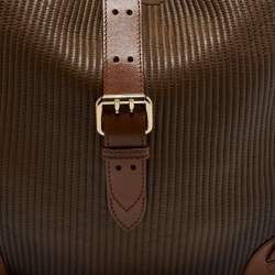 Pre Owned Burberry Brown Quilted Leather Dunloe Hobo