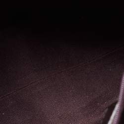 Pre Owned Burberry Black/Beige Haymarket Coated Canvas and Leather Alchester Bowler Bag