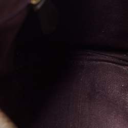 Pre Owned Burberry Black/Beige Haymarket Coated Canvas and Leather Alchester Bowler Bag