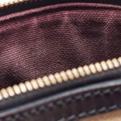 Pre Owned Burberry Black/Beige Haymarket Coated Canvas and Leather Alchester Bowler Bag