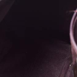 Pre Owned Burberry Black/Beige Haymarket Coated Canvas and Leather Alchester Bowler Bag