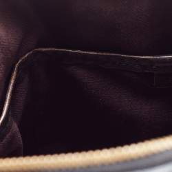 Pre Owned Burberry Black/Beige Haymarket Coated Canvas and Leather Alchester Bowler Bag