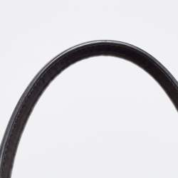 Pre Owned Burberry Black/Beige Haymarket Coated Canvas and Leather Alchester Bowler Bag