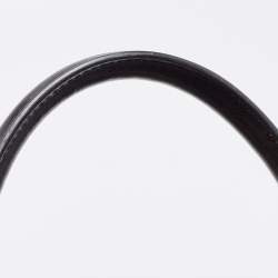 Pre Owned Burberry Black/Beige Haymarket Coated Canvas and Leather Alchester Bowler Bag