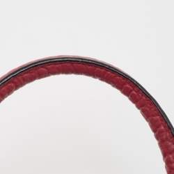 Pre Owned Burberry Red Leather Medium Dewsbury Tote