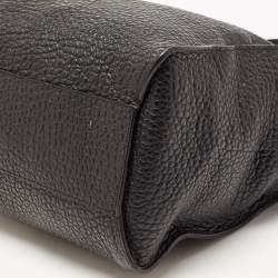 Pre Owned Burberry Black Grain Leather Woodbury Tote