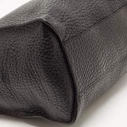 Pre Owned Burberry Black Grain Leather Woodbury Tote