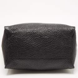 Pre Owned Burberry Black Grain Leather Woodbury Tote