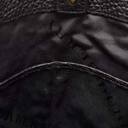 Pre Owned Burberry Black Grain Leather Woodbury Tote