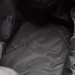 Pre Owned Burberry Black Grain Leather Woodbury Tote