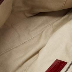 مملوكة مسبقًا حقيبة يد توتس بربري غراسي جلد لامعة وكانفاس مقوى كاروهات هارت نوفا عنابية